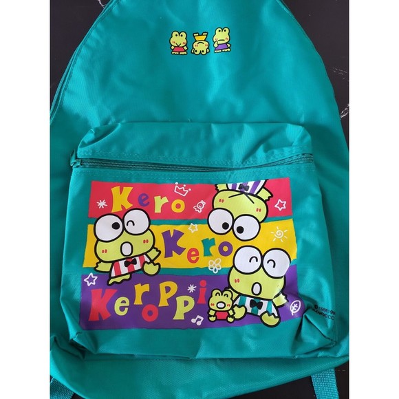 Sanrio Hello Kitty Keroppi Full Size Backpack Bag Vintage UNUSED EUC RARE 1995 - Picture 2 of 8